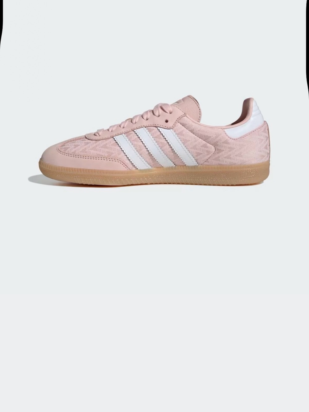 adidas Samba Low-Profile Sneaker in Light Pink and White - Picture 6 of 8